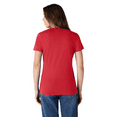 thumbnail image 3 of Gildan Softstyle Taped Neck T-Shirt for Women, Short Sleeve Semi-Fitted Tee, Red, L, 3 of 6