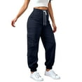 thumbnail image 4 of christmas pants,Wide Leg Sweatpants Women Cargo Pants for Girls High Waisted Baggy Sweatpants for Women Casual Pants with Pockets,Womens Sweatpants Baggy Wide Straight Leg Sweats Pants with Pockets, 4 of 7