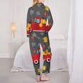 thumbnail image 3 of KLL Red Pickup Truck With Pumpkins Print Women's Long Sleeve Pajamas with Pants Sleepwear Loungewear 2 Set-X-Large, 3 of 8