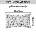 thumbnail image 5 of Unique Bargains 4 Pcs Floral Throw Pillow Cases Blue Flower/Flower-2 12" x 20", 5 of 6