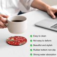 thumbnail image 3 of Merry Christmas Coasters Set of 6, Absorbent Coasters for Drinks, Red Xmas Tree Snowflake Poinsettia Winter Coaster for Desk Coffee Table Protection, Home Decor House Warming Gifts 4", 3 of 8