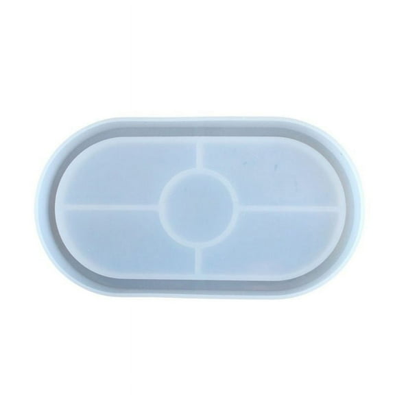 Apooke Resin Tray Silicone Mold Oval Jewelry Making Molds Elliptical Storage Tray Epoxy Resin Casting Mold for DIY Jewelry Dish