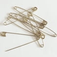 thumbnail image 2 of Safety Pins Size 5 (3") Extra Large Gold Tone Bulk Pack/50 Made in USA, 2 of 5