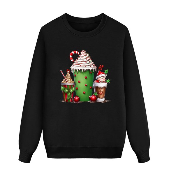 Christmas Printed Family Long Sleeve Printed Lightweight Hoodie (Dad Style) 2 Flannel Pajama Pants Family