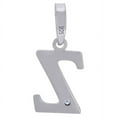 thumbnail image 2 of 925 Sterling Silver Unisex Cubic Zirconia Plain Letter Name Personalized Monogram Initial Alphabet Z Charm Pendant Neckl, 2 of 2
