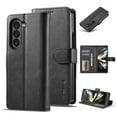 thumbnail image 1 of SaniMore for Samsung Galaxy Z Fold 5 7.6" 2023 Case, PU Leather Skin & Soft TPU Inner Shell [Card Holder + Cash Pocket + Flip Kickstand] Magnetic Closure Protective Wallet Cover, Black, 1 of 6