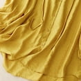 thumbnail image 6 of YUGYXL Women's Cotton Linen Sun Protection Shirts Hoodie Lightweight Swimsuit Beach Coverups Long Sleeve Hooded Button Shirts Yellow XL, 6 of 6