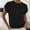 *Black, variant on Women's Solid Color Crew Neck Knit Jacquard Short Sleeve Top, Casual Loose Fit Summer Blouse Black,Women's Plus M