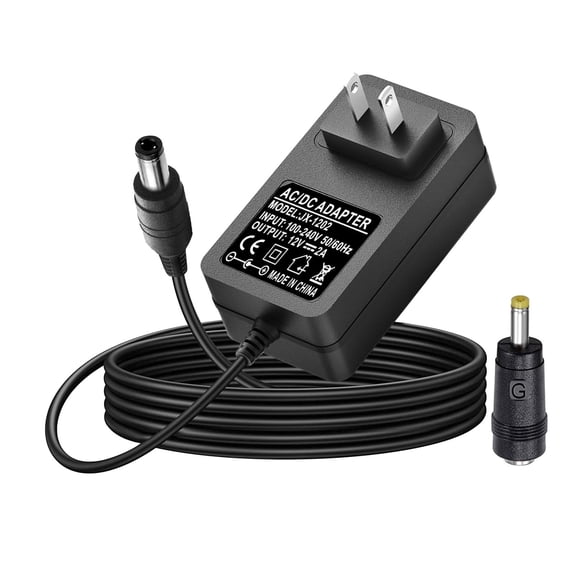 LujingZ 12V AC/DC Charger - for 7" - 13.3" Portable DVD Players, 6.5Ft Cord with Multiple Connectors