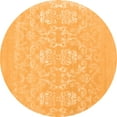 thumbnail image 1 of Ahgly Company Indoor Round Oriental Orange Industrial Area Rugs, 6' Round, 1 of 4