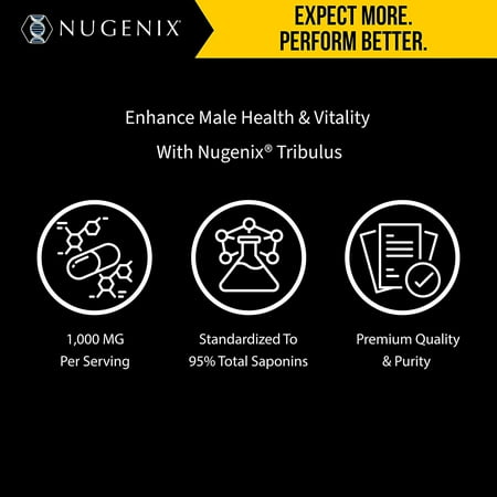 Nugenix Essentials Tribulus Terrestris for Men, Extra Strength, 60 Count