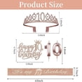 thumbnail image 2 of Decoraciones de décimo cumpleaños para niñas Faja de décimo cumpleaños Corona/Tiara Velas Adornos para pasteles. Regalos de décimo cumpleaños para niñas 10 Decoraciones de cumpleaños para niñas 10 Dec, 2 of 5