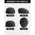thumbnail image 4 of Kukuzhu Newsboy Cap for Men, Irish Newsies Hat Classic 8 Panel Wool Blend for Old Man Cabbie Driving, 4 of 6