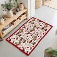 thumbnail image 2 of Entryway Rug 2'x3', Cherry Kitchen Runner Rugs Non-Slip Carpet Mats, Vintage Watercolor Purple Red Fruits on Linen Bedside Rugs Runners Washable Floor Carpet for Bathroom Laundry Room, 2 of 8