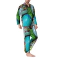 thumbnail image 2 of Yiaed Easter Egg1 Print Men’s Pajamas Set - Long Sleeve Button Down Sleep Shirt and Pajama Bottoms Sleepwear Set Mens Pjs Sets Men's Pajama Bottoms-XX-Large, 2 of 7
