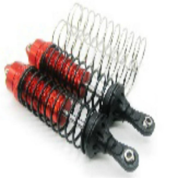 Vogacara Amortiguador de impacto frontal RCGOFFLOW, pieza de coche teledirigido, amortiguador de impacto frontal roscado para 1/8 1/8 e-revo de Kits de construcción modelo Rojo
