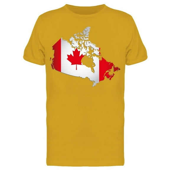 Canada Map Oultine With Flag T-Shirt Men -Image by Shutterstock, Male Large