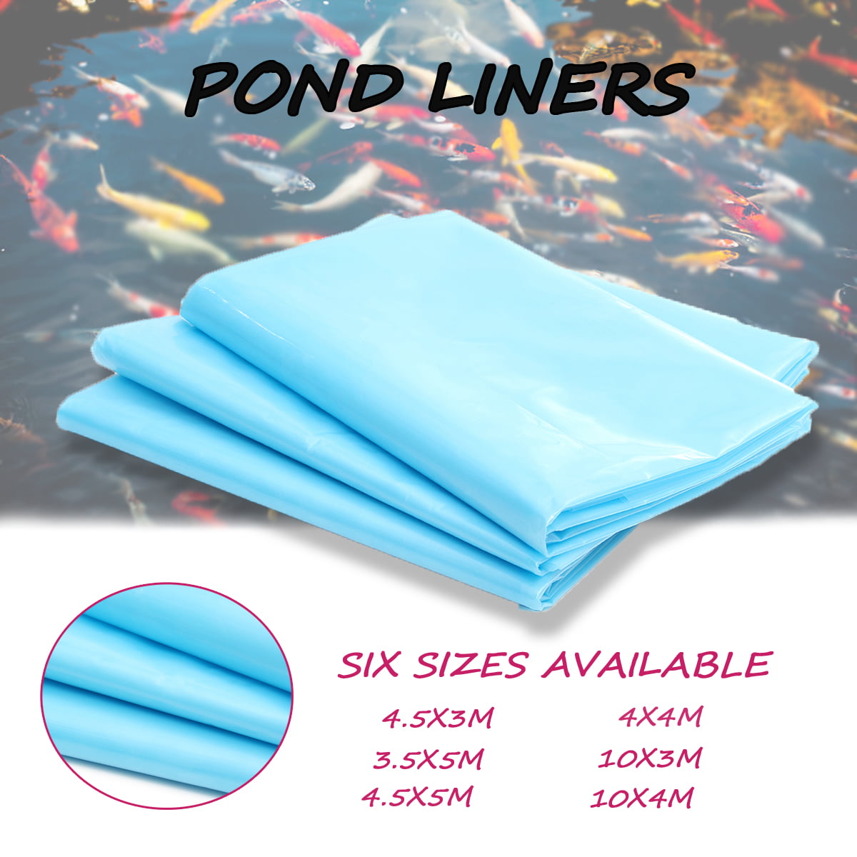 Details about   20Mil Large 15x10ft Pool Pond Liner Durable HDPE Material Long lifespan Quality 