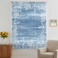 thumbnail image 1 of Blue Coastal Nautical Sheer Curtains 72 Inches Long, Summer Ocean Sea Waves Starfish Coral Light Filering Curtains, Breathable Simi Curtain Privacy Drapes for Living Room Bedroom Window Treatment, 1 of 5