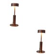thumbnail image 3 of Baohd Dimmable Bedside Table Lamp Elegant Bar Decor Battery Powered Cylindrical Bronze 2Set, 3 of 6