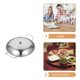 thumbnail image 5 of Sartén de acero inoxidable con tapa, olla, estufa, utensilios de cocina, duraderos, prácticos, wok, para revolver, restaurante, shabu, utensilios de cocina para el hogar, 22,3 x 22,3 x 6,5 cm, 5 of 6