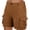 Brown, variant on Lounge Pants Casual Loose Solid Short Leisure Cargo Trousers Confy Loose Loop Trousers with Pockets Button Short Lounge Summer Pants 2026