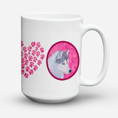 

Carolines Treasures SS4740-PK-CM15 Pink Siberian Husky Coffee Mug 15 oz 15 ounce multicolor