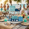 thumbnail image 5 of 15-Piece Summer Beach Layered Tray Decor Set, Coastal Seashell Nautical Centerpiece Arrangement, Wooden Tabletop Display for Home Kitchen Living Room, 5 of 7