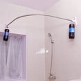 thumbnail image 4 of Tringle de Douche d'Angle Courbée pour Salle de Bain, Poteau en Acier Inoxydable 52 Pouces, Barre de Douche Arquée, Ivoire, 4 of 8