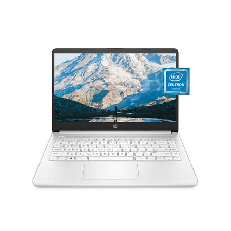 HP 14 Laptop, Intel Celeron N4120, 8 GB RAM, 320GB Storage(64GB eMMC+256GB Micro SD), 14-inch Micro-Edge HD Display, Windows 11 Home, Thin & Portable, One Year of Microsoft 365, Snowflake White