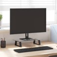 thumbnail image 1 of vidaXL Monitor Stand Black 40x20x8 cm Tempered Glass and Metal, 1 of 5
