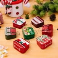 thumbnail image 4 of Portable Christmas Square Tinplate Can Candy Gift Storage Box Biscuit Can Metal Can Home Storage Box Xmas Candy Cans Kids Gift, 4 of 5