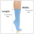 thumbnail image 3 of Basico Lightweight Slouchy socks for women | Light Blue Slouch Socks for Girls | Scrunch Socks | (6PK, Shoe Size 5-9 1/2), 3 of 5