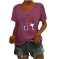 thumbnail image 1 of Fiudx Ofertas Flash Del Día Solo En Línea Camiseta de Cuello Redondo con Estampado Degradado de Manga Corta para Mujer, 1 of 5