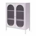 thumbnail image 4 of Mr. Kate Luna Short 2-Door Metal Accent Cabinet with Fluted Glass, Lilac, 4 of 14