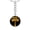 Luxury Keychain (18K Yellow Gold Finish), variant on Chess Fan Black Queen Circle Keychain Stainless Steel Silver Tone or Gold Tone Pendant