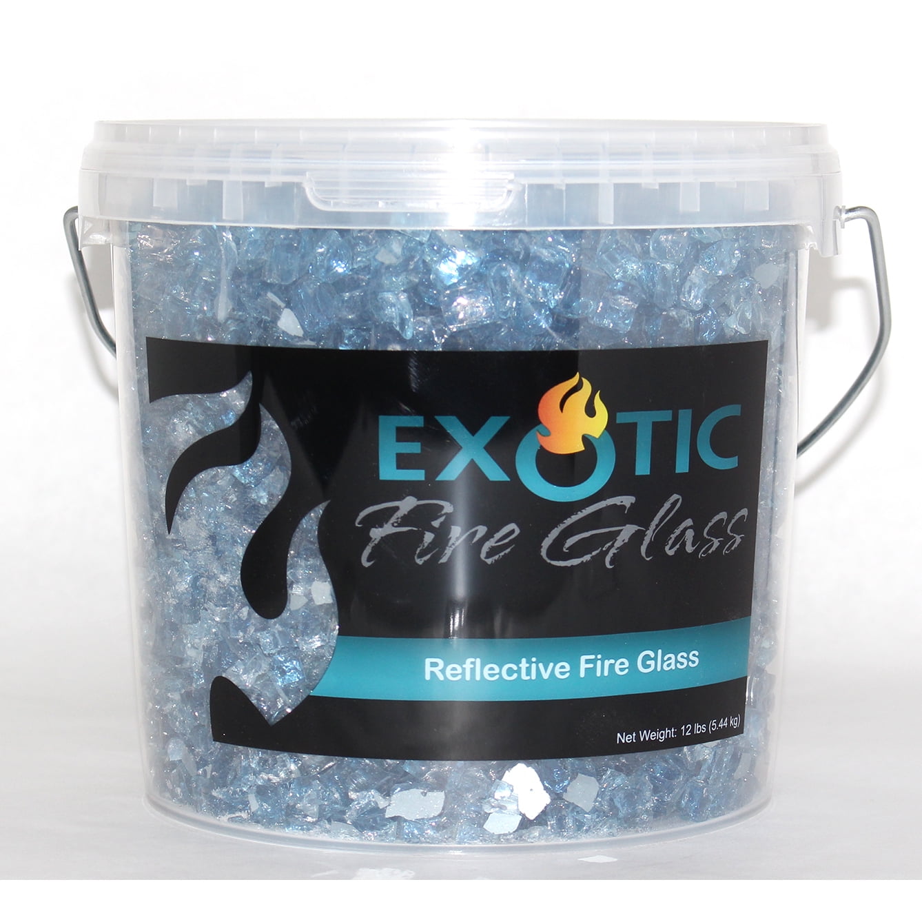Exotic Pebbles & Aggregates EFGR04M 12 Lbs 1/2" Medium Reflective Blue