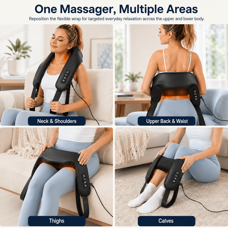 Shiatsu Neck Massager with Heat and Deep Tissue Kneading photo 7