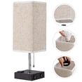 thumbnail image 4 of Living Room Table Lamp Bedroom Desk Lamp with Dual USB Ports Bedside Table Lamp (US Plug), 4 of 8