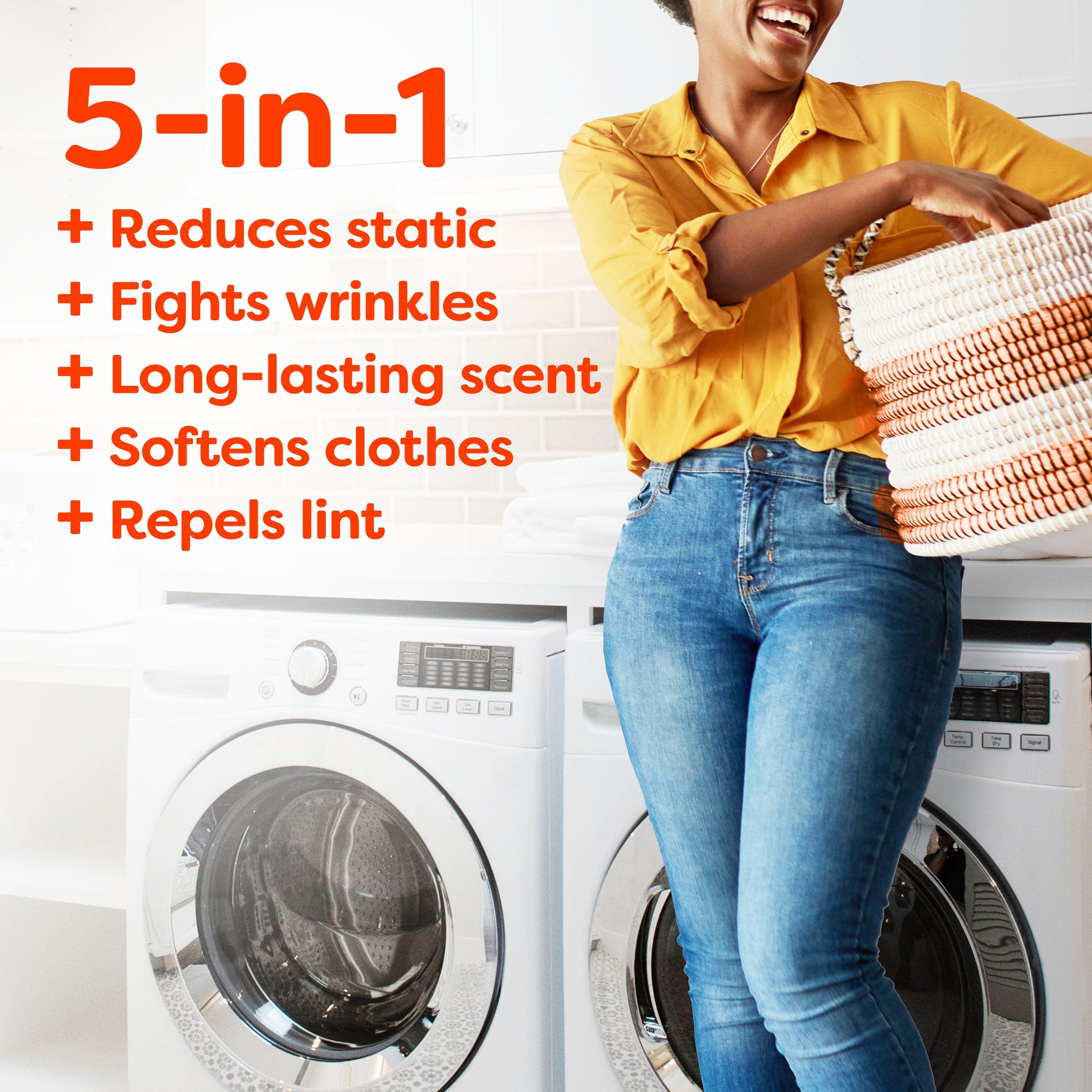 Bounce Mega Dryer Sheets, Paradise Blossom, Mega Fabric Softener Sheets with Static Control, Wrinkle Reduction, Extra Softness, Lasting Scent, Repels Lint, 120 Count