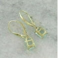 thumbnail image 3 of Natural Aquamarine Yellow Gold Plated Silver Leverback Drop/Dangle Earrings, 3 of 3