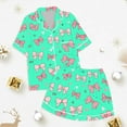 thumbnail image 4 of Tween Satin Pajamas For Girl Bowknot Kids Button Down Pajamas Set Toddler Girl Sleepwear Toddler Boy Clothes 10-11 Years, 4 of 4