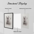 thumbnail image 4 of Vintage Easter Bunny Canvas Wall Art, Antique Spring Rabbit Painting, Rustic Dark Moody Rabbit Poster, Retro Esater Art Canvas, Cute Farmhouse Animal Wall Art, Nursery Wall Art 8x10inch Black Framed, 4 of 4