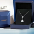 thumbnail image 5 of Gem Stone King 925 Sterling Silver White Moissanite Pendant Necklace for Women | 2.23 Cttw | Gemstone Birthstone | Oval 9X7MM | With 18 inch Silver Chain, 5 of 6