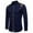 Navy, variant on Mens Slim Fit Long Sleeve Button Down Dress Shirts Tops with Embroidery