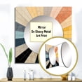 thumbnail image 3 of Designart "Harmonious Mid-Century Abstract Geometric Patterns III" Modern Midcentury Square Mirror Wall Decor Mid-Century - Large Blue Square Bathroom Mirror - Square Printed Wall Mirror Art, 3 of 5