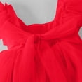 thumbnail image 5 of Ugoldhm Girls Ruffle Sleeve Polka Dot Tulle Dress - Square Neck Party & Wedding Flower Girl Gown (2-8 Years), 5 of 7