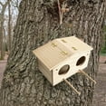 Bird Breeding Nest Parakeet Nesting Box Natural Wood House Parrots