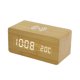 thumbnail image 3 of Reloj despertador digital de madera con carga inalámbrica 3 alarmas Pantalla LED Control de sonido p Tomshoo  Despertador de madera, 3 of 7