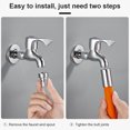 thumbnail image 4 of Toystoory Extensión de grifo, manguera de goma, lavabo de tocador antisalpicaduras, baño, cocina Universal, accesorios de giratorios alargados Juegos de accesorios de baño Naranja 20cm Toystoory HA009319-01, 4 of 6